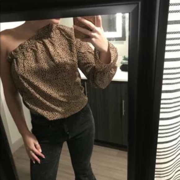 Cheetah Print One-Shoulder Top - Picture 8 of 8